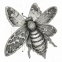 Moth wrist lines tattoo design idea