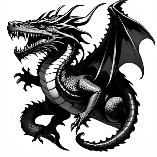 🐉🦎 Tattoo concept: Dragon & Salamander title: "Contained fire" - anger under control🎯 Key message: “I have fire tattoo design idea