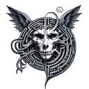 Labyrinth tattoo design idea