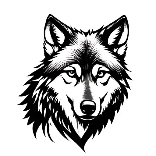Quick,friendly wolf line tattoo design tattoo design idea