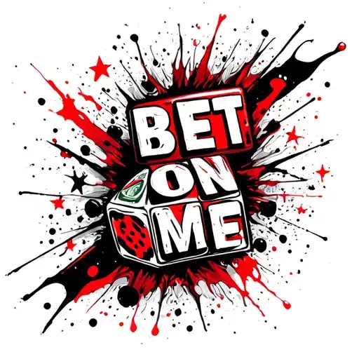 bet on me with money dice ufo and stars tattoo design idea