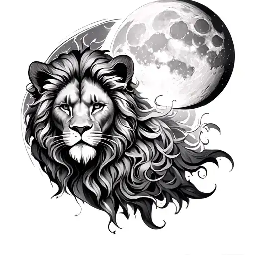 Leo sun, ares moon, libra rising tattoo design idea