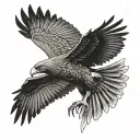 wedge tailed eagle tattoo design idea