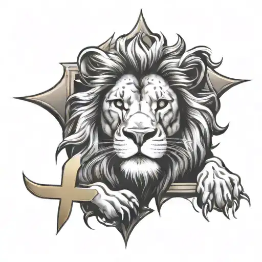 3124+ Lion Cross Tattoo Ideas - BlackInk AI