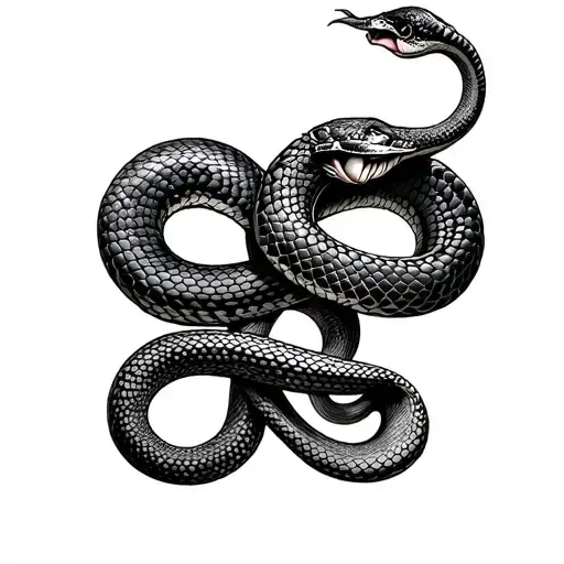 snake and aphrodite tattoo design idea