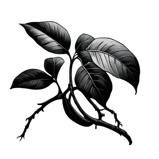 banana tree tattoo design idea