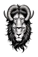 2 sons, Aries and Sagittarius, integrated to a Leo Father symbol tattoo design idea