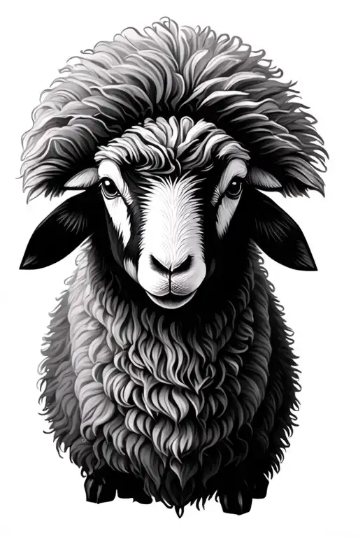 1 in 99 sheep tattoo design idea