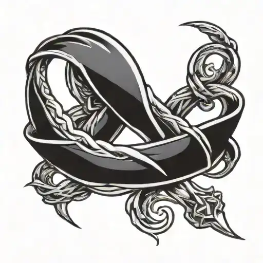 domestic violence survivor symbol intertwined representing the client's tattoo design idea