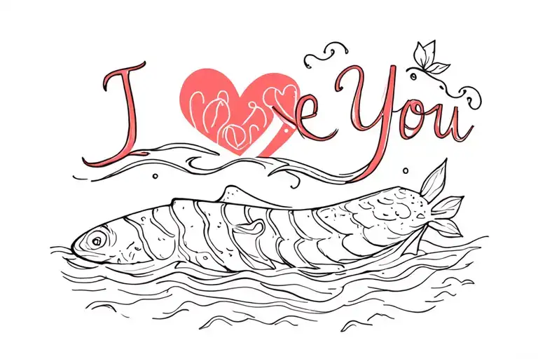 I love you heaps, bushels & oceans tattoo design idea