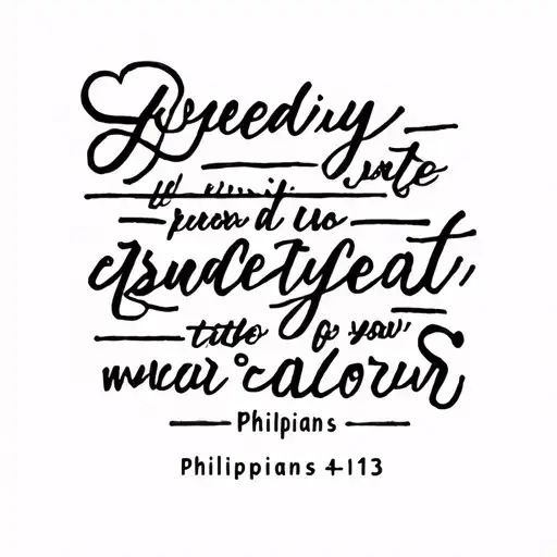 Philippians 4:13 tattoo design idea