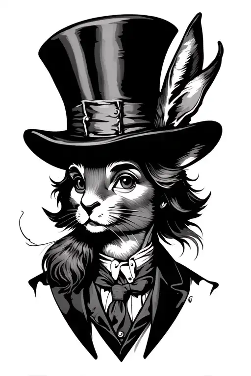 mad hatter and march hare tattoo design idea