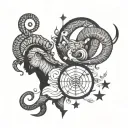 Aries and Capricorn constellation tattoo design idea