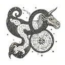 Aries and Capricorn constellation tattoo design idea