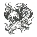 Aries and Capricorn constellation tattoo design idea