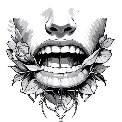 Throat tattoo design idea
