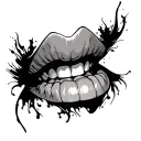 Throat tattoo design idea