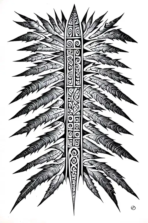 irish ogham ancient tattoo design idea