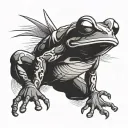 frog ninja tattoo design idea