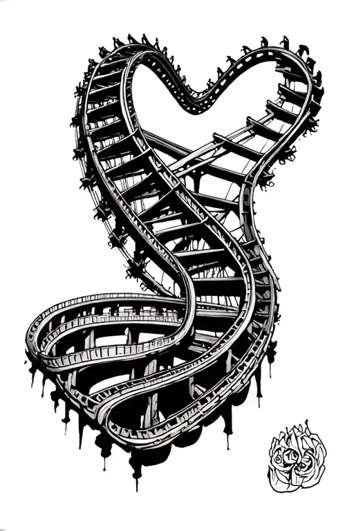 roller coaster tattoo design idea