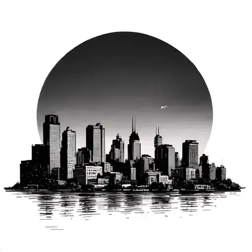 Baltimore Skyline tattoo design idea
