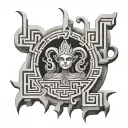 Labyrinth tattoo design idea