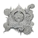 Labyrinth tattoo design idea