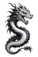 dragon that wraps around arm tattoo design idea