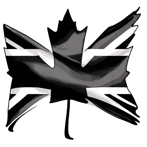 canada flag union jack flag tattoo design idea