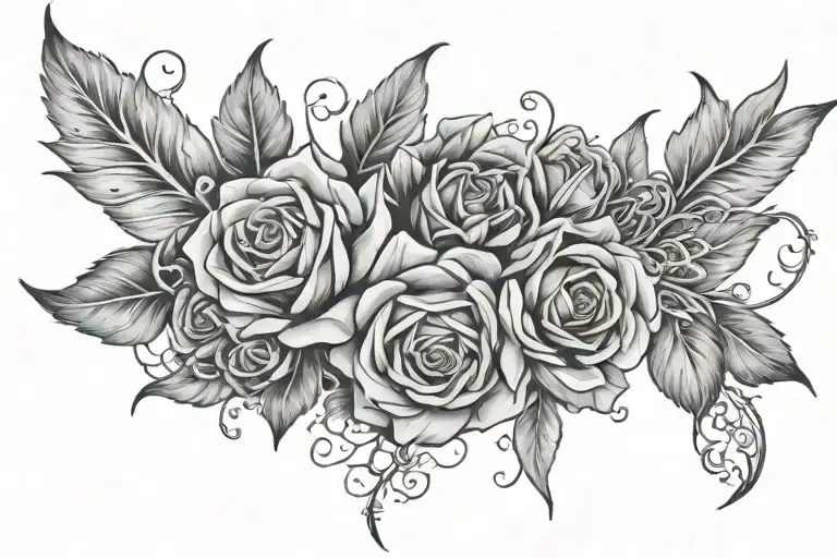 Amber names tattoo design idea
