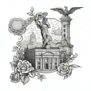 italy and poland tattoo design idea