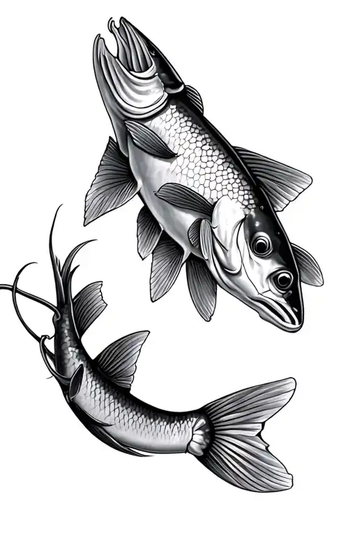 walleye fish tattoo design idea