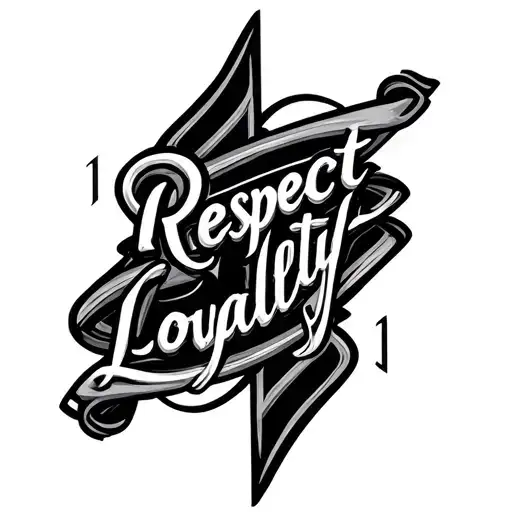 "Respect Loyalty" Two Word Ambigram Generator tattoo design idea