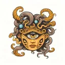 Medusa third eye tattoo design idea