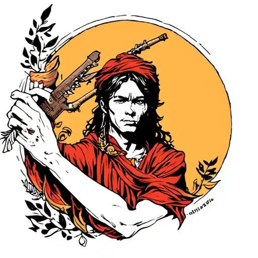 vagabond mangas anime with symboils for arm  tattoo design idea