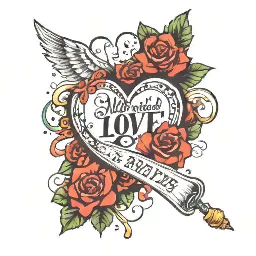 all we need is love tattoo design idea