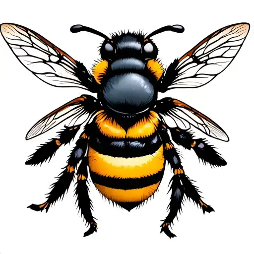 Bumblebee chi symbol tattoo design idea