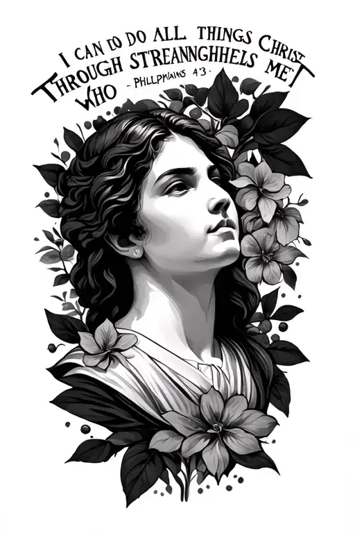 I can do all things through Christ who strengthens me Philippians 4:13 tattoo design idea