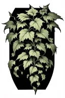 Poison Ivy vine thin long tattoo design idea