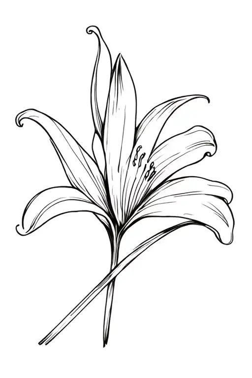 Easter Lily tattoo design idea