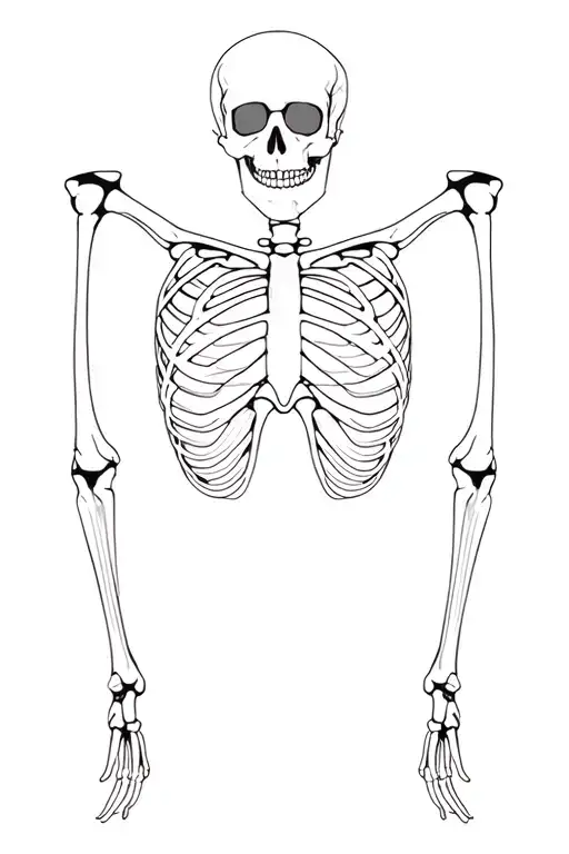 Skeleton tattoo design idea