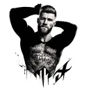 connor mcgregor style tattoo on chest tattoo design idea