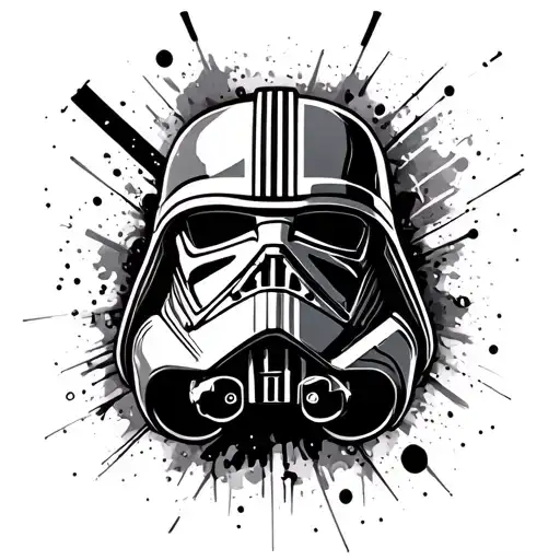 star wars trash polka style tattoo tattoo design idea