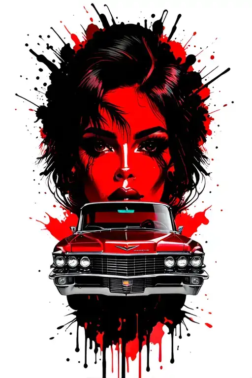 1966 Cadillac coupe deville Florida Gianna Greyson Low_Bros tattoo design idea