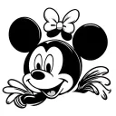Mickey Mouse head tattoo design idea