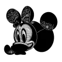 Mickey Mouse head tattoo design idea