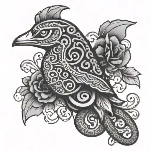 Hamsa and snake tattoo design idea