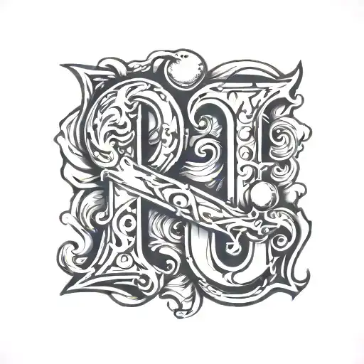 the letters C,S,K,A, R with R being the largest arranged into a single symbol using softball images  tattoo design idea