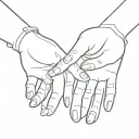 3 hand pinky promise  tattoo design idea