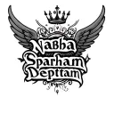 "Nabha Sparsham Deeptam" with wings and a crown tattoo design idea